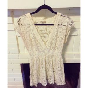 Cream Lace Blouse